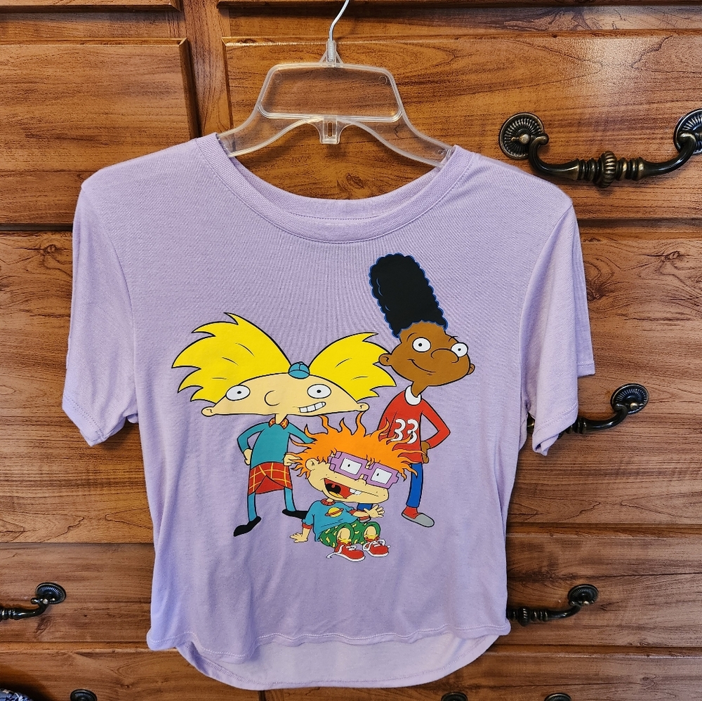 Purple Nickelodeon 90s Cartoon Tshirt